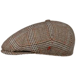 Merino Houndstooth Flat Cap by Alfonso DEste - brown - Size: M (56-57 cm)