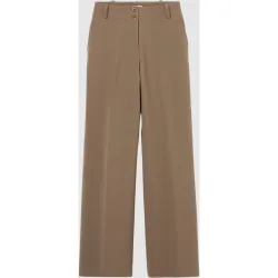 Pantalón de mujer de corte recto con pliegues marcados