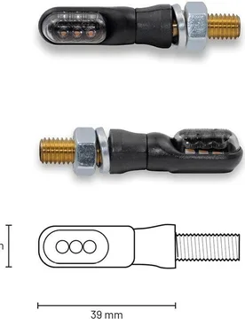 Frecce Moto TAAC FR01 a LED - Lente Fumè taglia unica - Tucano Urbano - FashionsVida