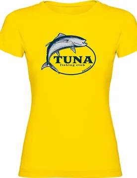 Tuna Fishing Club Short Sleeve T-shirt Yellow M Women - Kruskis - FashionsVida