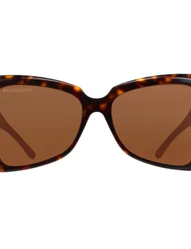 Women's Fashion Havana Brown BB0174S Sunglasses - Brown - Size: One Size - Balenciaga - FashionsVida