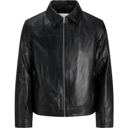 Jack & Jones - Cazadora de piel de hombre
