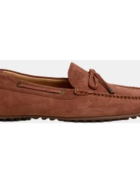 Mocasin tipo driver de hombre con cordones en nobuk - Hackett - FashionsVida