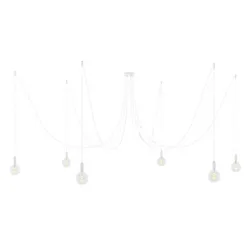 Cables Suspension Luminaire Spider 6 Falls White One Size
