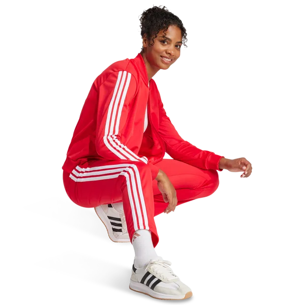 Dayready Tracksuit Women Tracksuits - Red - Size L (16-18) - Poly Mesh - Red - Size: Large - Adidas - FashionsVida