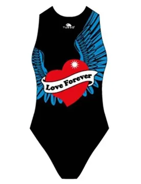Waterpolo Love Forever Swimsuit Black 3-4 Years Girls - TURBO - FashionsVida