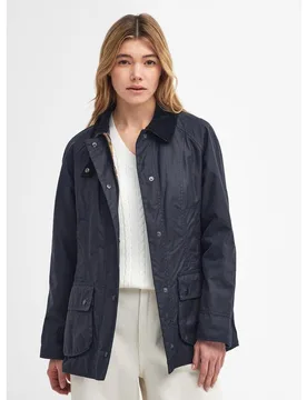 Chaqueta encerada con bolsillos calientamanos en el pecho y bolsillos de parche inferiores - Barbour - FashionsVida