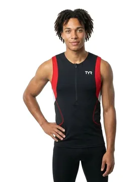 Maglia Da Triathlon Senza Maniche Competitor Top Red - TYR - FashionsVida