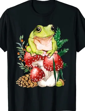 Cute Cottagecore Fungi Frog Farmcore Aesthetic Frog Styles T-Shirt. Premium Cotton Short Sleeve O-Neck Mens T Shirt New S-3XL - Aliexpress - FashionsVida