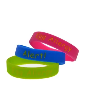 Pcs Small Size Alert Egg Allergy Silicone Bracelet Medical Wristband for Daily Allergy Protection - Aliexpress - FashionsVida