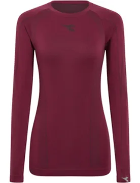 L. LS T-SHIRT STRATOZERO Damen MAROON BANNER L/XL - Diadora - FashionsVida