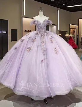 Exquisite Sequins Appliques Quinceanrra Prom Dresses Glitter Lace Customized Short Sleeves Ball Gown vestidos de 15 quinceañera - Aliexpress - FashionsVida