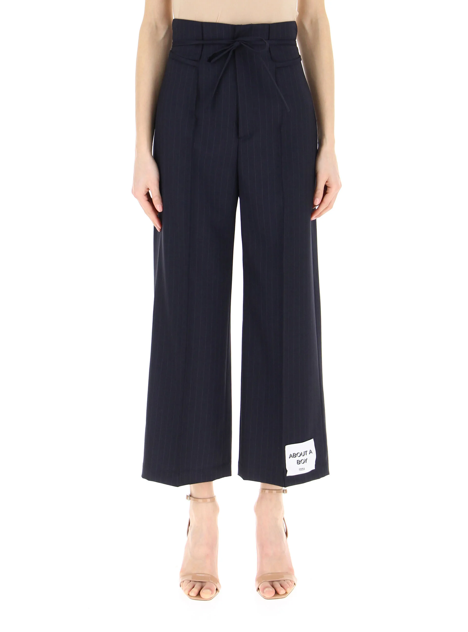 Pantalone gamba dritta BLU 40 - Erika Cavallini - FashionsVida
