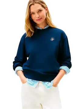 Felpa Script Reg Terry Dark Night Navy XL - Tommy hilfiger - FashionsVida