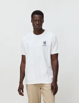Camiseta de hombre de 100% algodón orgánico hiker blanca - Blue Banana - FashionsVida