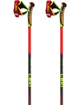 Bâtons Hrc Marathon Rollerski Bright Red / Neon Yellow / Black 140 cm Homme - LEKI - FashionsVida