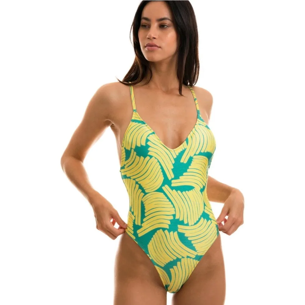Bañador de mujer brasileño estampado con relleno - Río de Sol - FashionsVida