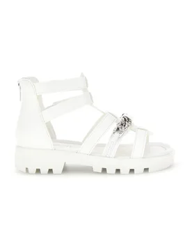 Sandali bianchi con morsetto e cerniera 14355 36 - GRAZIE GIRL - FashionsVida