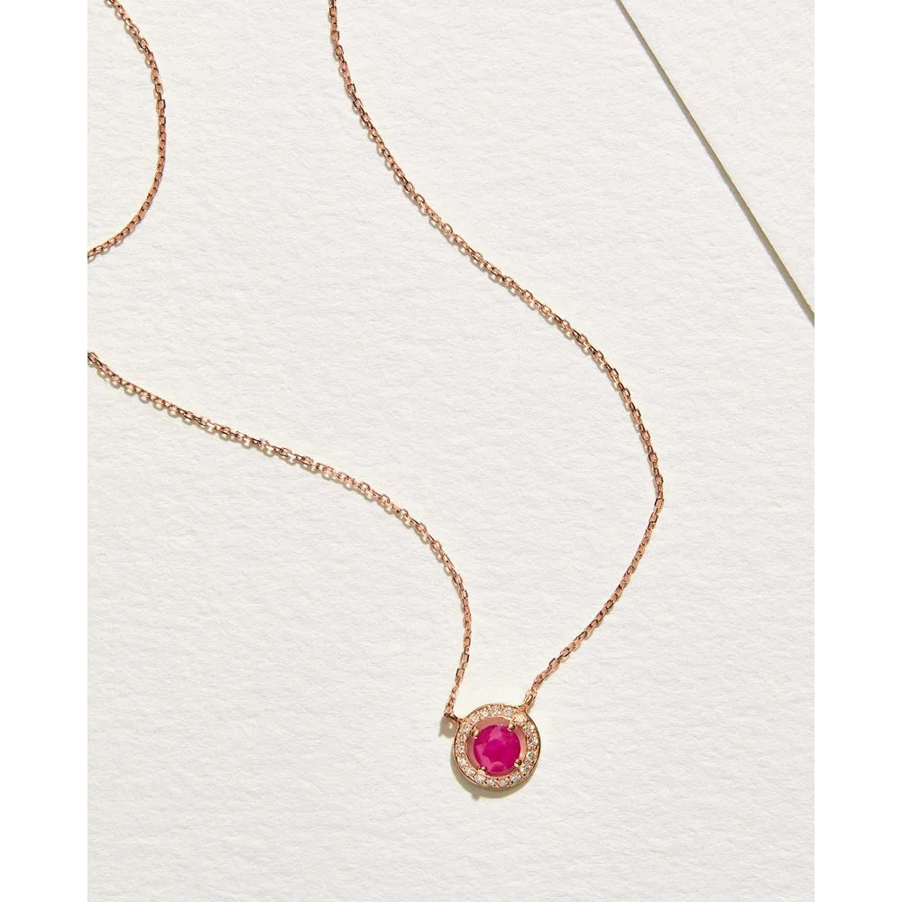 Colgante de oro con diamante y rubí - El Corte Inglés - FashionsVida