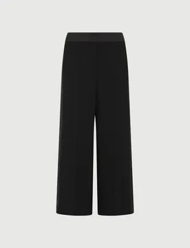 Pantalone in satin donna nero - Marella - FashionsVida