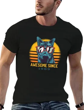 Retro cat in sunglasses T-Shirt Outdoor Sports Short Sleeve Top - Aliexpress - FashionsVida
