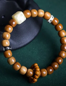 Cook Bucket Bead Bracelet with Olive Stone, Chinese Style Unisex Bracelet - Aliexpress - FashionsVida