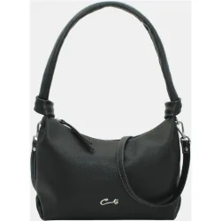 Bolso hobo nudos con cremallera y bandolera
