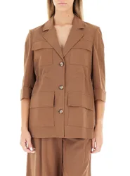 Giacca collo revers MARRONE XS