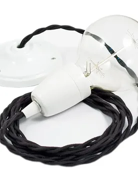 Cables Suspension Luminaire Tc04 Diy 1 M Black / White One Size - Creative - FashionsVida