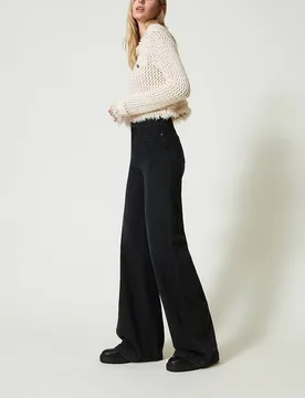 Twinset - Vaqueros evasé de mujer - Twinset - FashionsVida
