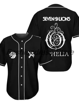Excision Illenium Seven Lions Ophelia Baseball Jersey V-Neck Short Sleeve Button-up Shirts Women Men Streetwear Tops - Aliexpress - FashionsVida