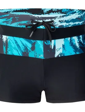 Tahu Swimming Boxer Black / Sea Print L Men - Aquawave - FashionsVida