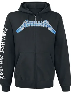 Kapuzenjacke - Ride The Lightning - S bis 5XL - für Männer - Größe S - schwarz - Lizenziertes Merchandise! - Männer - male - Metallica - FashionsVida
