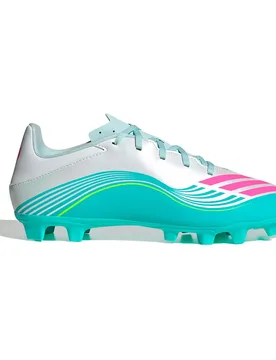 Chaussures De Football F50 Messi Club Fg/mg Ftwr White / Lucid Pink / Flash Aqua EU 43 1/3 - Adidas - FashionsVida