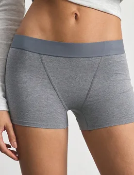 Calzoncillos tipo bóxer cómodos de mujer con cintura de logotipo de algodón puro M - Shein - FashionsVida