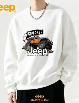 New Jeep Men's Crew Neck Sweatshirt, Casual Printed Long Sleeve Top, Suitable for Spring, Summer and Autumn - Aliexpress - FashionsVida
