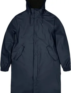 Veste longue imperméable et coupe-vent - Fishtail Parka W3 Navy - Taille XL - Rains - FashionsVida