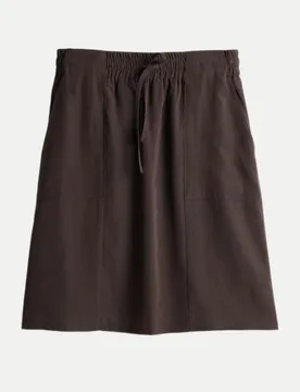 Pencilskirt mit Cargotaschen Rania city Braun 36 - Opus - FashionsVida