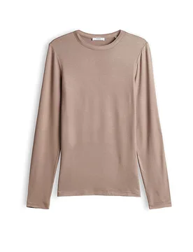 Camiseta de manga larga SIFA marrón claro 44 - Opus - FashionsVida