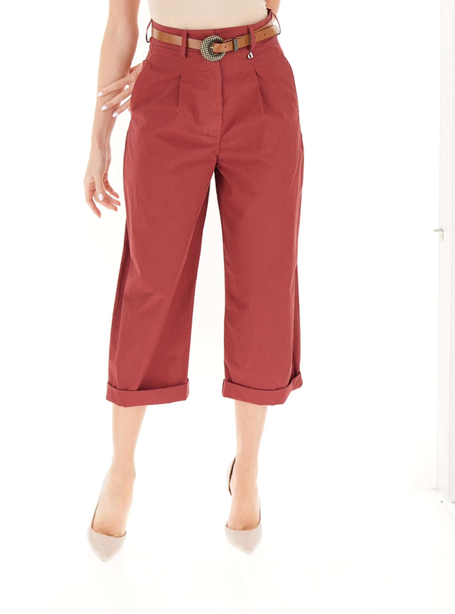 Dixie Pantalone cropped MATTONE XS - Dixie - FashionsVida