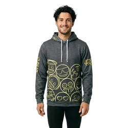 Emoji Neon Faces Hoodie Multicolour XS Men,Women