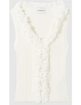Top cárdigan de mujer sin mangas con escote pico - CLAUDIE PIERLOT - FashionsVida