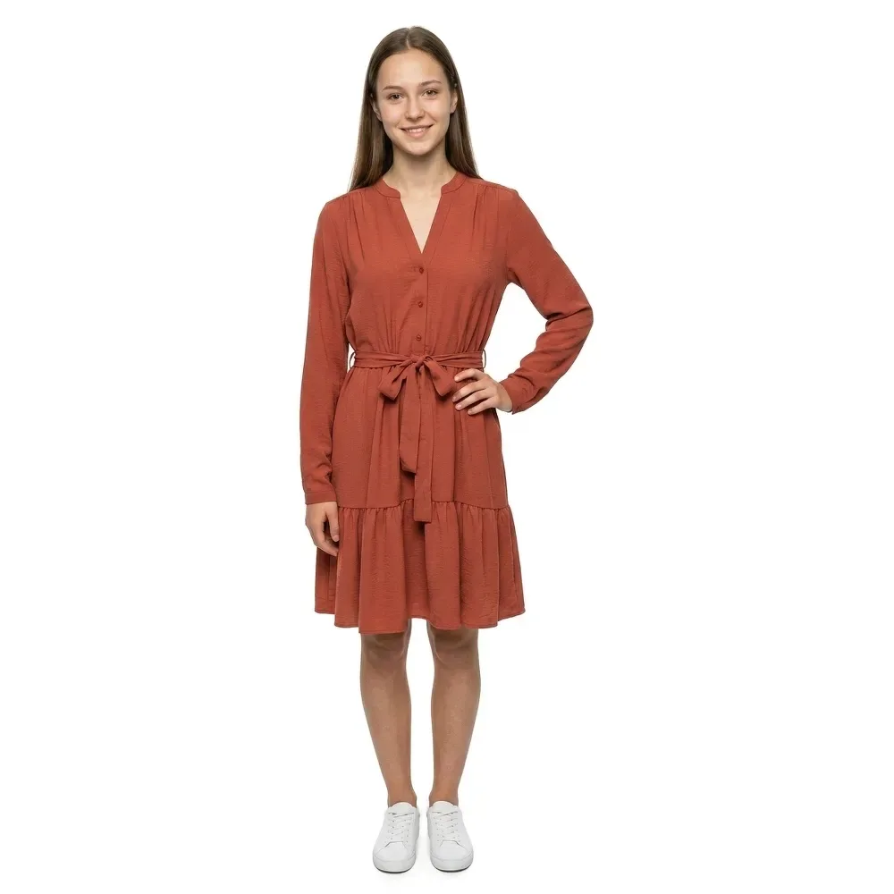 Vestito Corto A Maniche Lunghe Mivia Chili Oil 36 - Selected - FashionsVida
