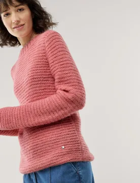 KERO Alpaka-Pullover, noch offen: Größenlauf, Farbe Rosa, 38, aus der Strickmanufaktur KERO kuscheliges Alpaka Damen - Walbusch - FashionsVida