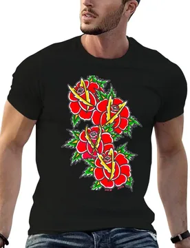 RED ROSES - Art By Kev G T-Shirt Clothing summer 2026 men graphic t shirts - Aliexpress - FashionsVida