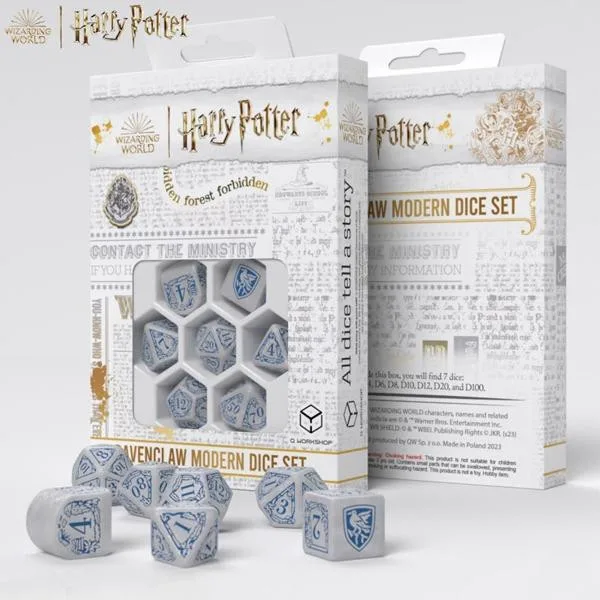 Harry Potter - Modern Dice Set: Ravenclaw White - Q Workshop - FashionsVida