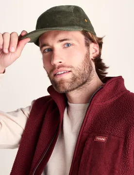 Unisex Calderwood Corduroy Cap - Leaf Green Cotton - One Size - TOG24 - FashionsVida
