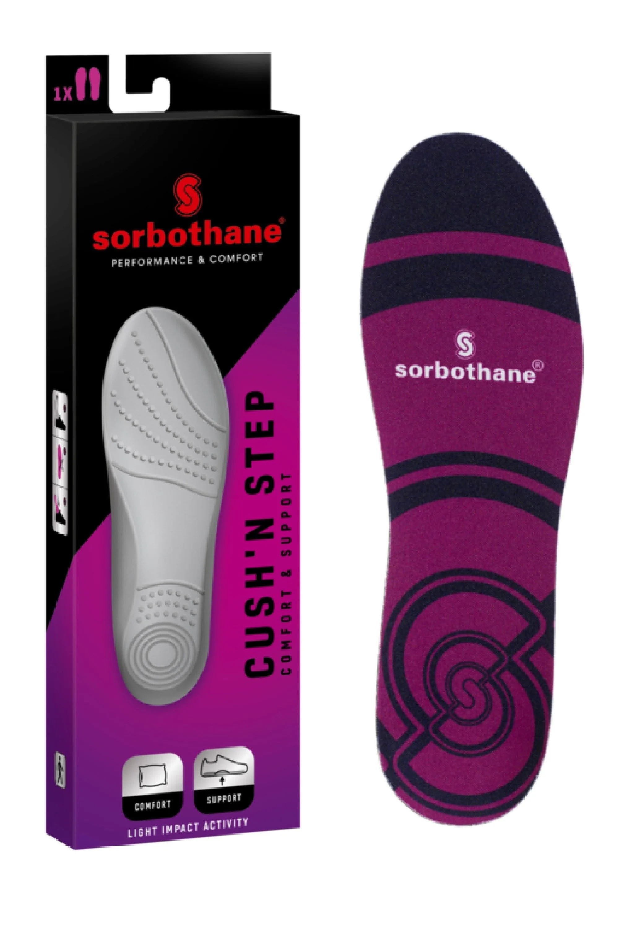 Cush n Step Unisex Insole - - Size: 8 - Sorbothane - FashionsVida