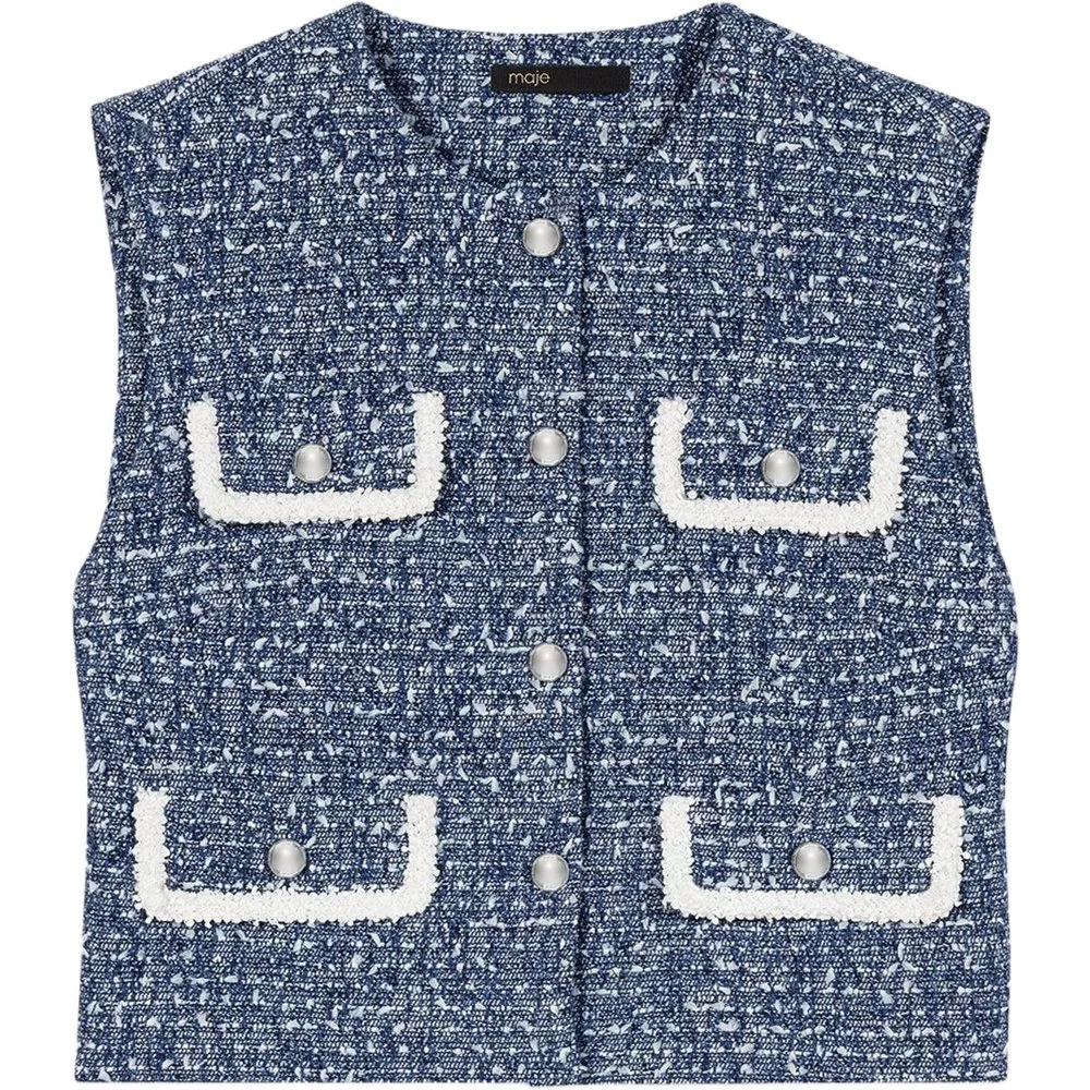 Maje - Chaleco de mujer liso - Maje - FashionsVida