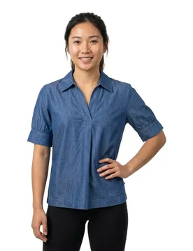 Asta Short Sleeve Shirt Denim 2XL Women - Redgreen - FashionsVida
